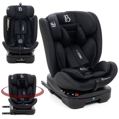 Bebelissimo - Siège auto Isofix - pivontant 360 ° - 40-150 cm -  0-36kg  i- COMO noir BEBELISSIMO J'AIME