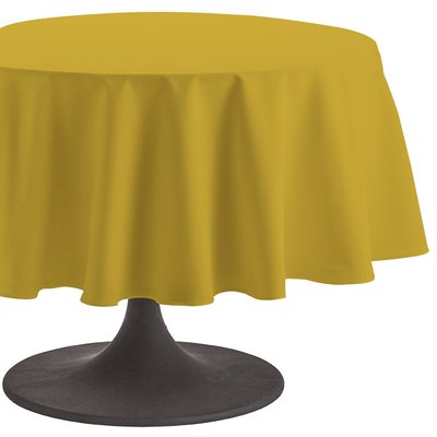 Nappe ronde unie en coton, traitée Teflon, Made in France, CAMBRAI COUCKE