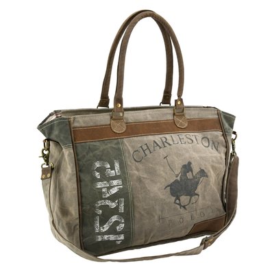 Sac en coton et cuir de buffle Charleston AUBRY GASPARD
