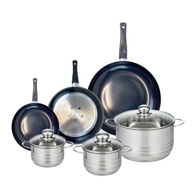3 poêles 20/24/32cm + 3 faitouts 14/16/24cm PRIMA BRILLANT ELO