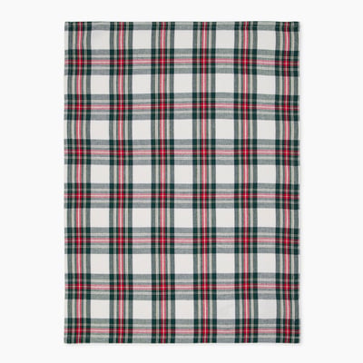 Torchon tartan tissé teint, 50x70cm, 100% coton MONOPRIX
