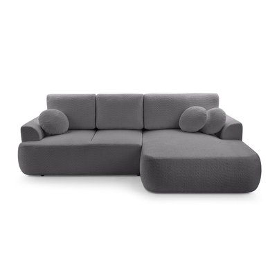 Canapé d'Angle Convertible en Tissu bouclette 4 places - CANDELA LISA DESIGN