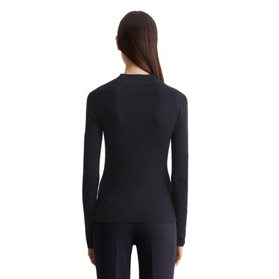 Pull à col montant en maille fine regular en pure laine mérinos MARC O'POLO