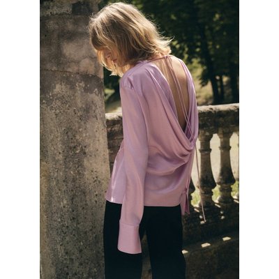 Blouse satinée dos drapé MANGO