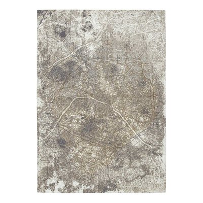 Tapis salon et chambre tissé plat GREY CITY NOVATREND