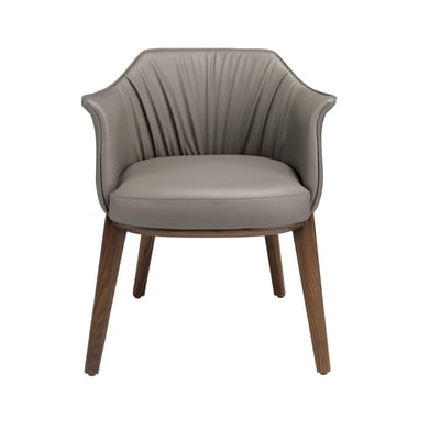 Chaise en simili-cuir grise ANGEL CERDA