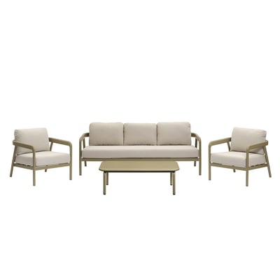 Salon de jardin bas 5 places en aluminium  ORYO BERAH GETAH