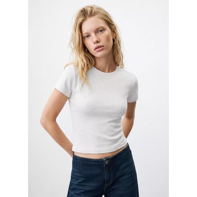 T-shirt ajusté à manches courtes MANGO TEEN