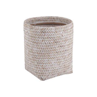 Poubelle ronde en bambou blanc AUBRY GASPARD