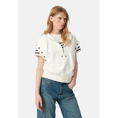 Sweat sans manches décor oeillets IKKS