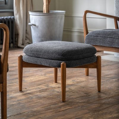 Fairfield Mid-Century Boucle Footstool SO'HOME