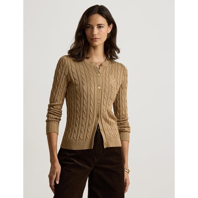 Vest met ronde hals in kabeltricot LAUREN RALPH LAUREN
