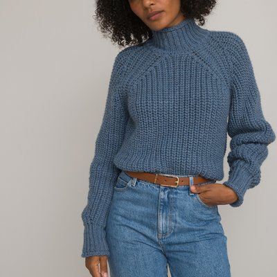 Pull col montant en maille côtelée LA REDOUTE COLLECTIONS