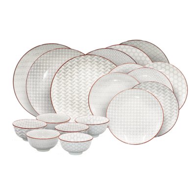 Service d'assiettes et bols 18 pièces, SLOW ARTIME