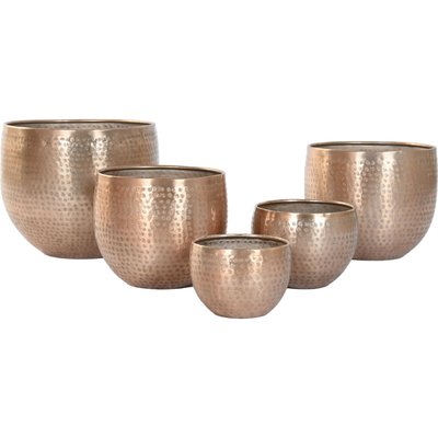 Cache pot en aluminium doré style glam pour une déco élégante RECOLLECTION