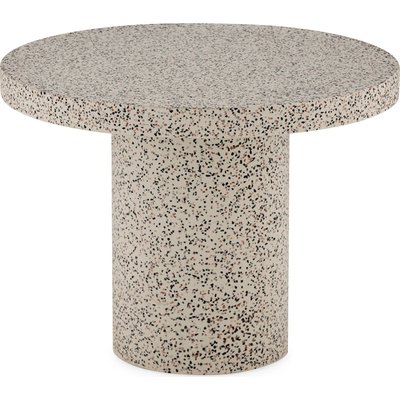 Table d'appoint blanche en fibre de pierre style terrazzo moderne RECOLLECTION