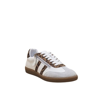 Baslets cuir empiècements léopard PEDICONFORT