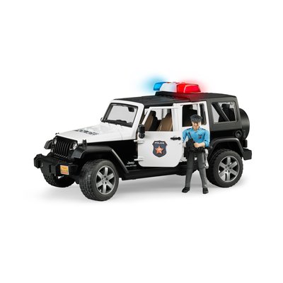 Jeep wrangler unlimited rubicon police avec policier BRUDER