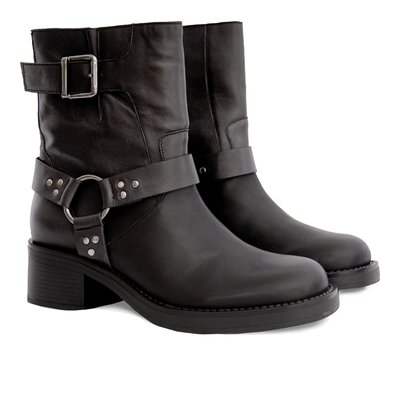Bottines biker cuir JULES & JENN