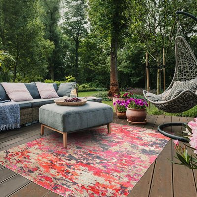 Tapis extérieur tissé kilim rectangle EXT NISULA UN AMOUR DE TAPIS