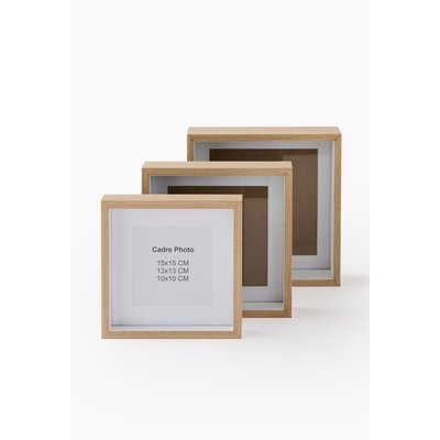 Lot de 3 cadres photo (3 tailles), en MDF MONOPRIX