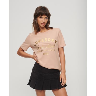 T-shirt à logo métallisé Luxe SUPERDRY