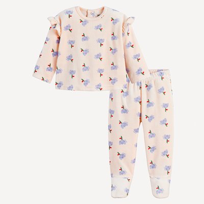 Zweiteiliger Schlafanzug aus Velours mit Blumenmuster LA REDOUTE COLLECTIONS