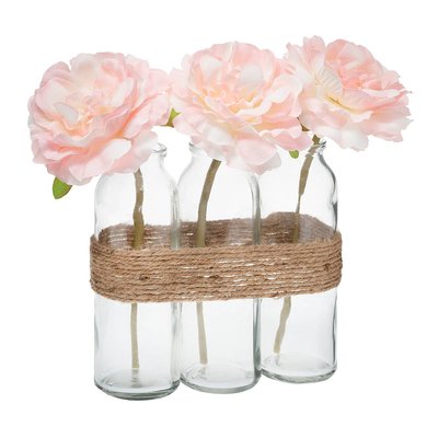 Composition de 3 roses artificielles ATMOSPHERA