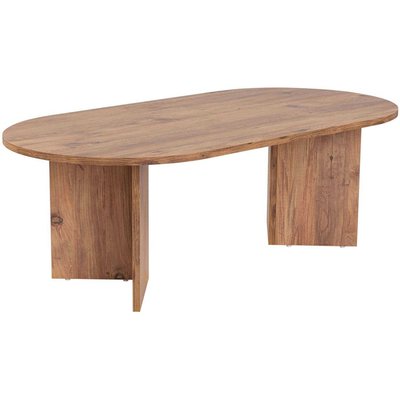 Table basse ovale en aggloméré Sable HANAH HOME