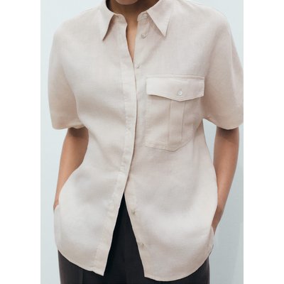 Chemise lin poche MANGO