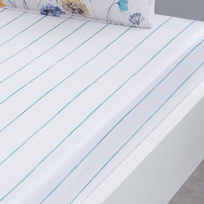 Drap housse en percale de coton bonnet 30 cm AGATHA SENSEI MAISON