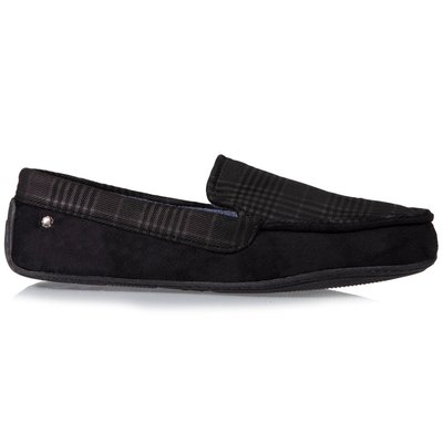 Chaussons Mocassins en suédine, semelle gomme ISOTONER