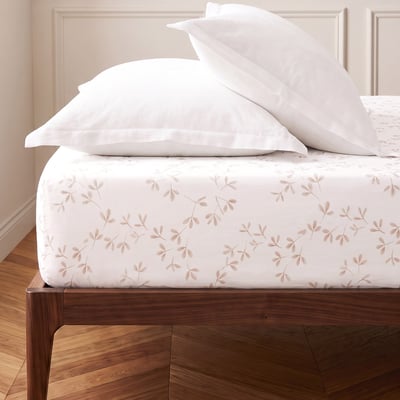 Drap housse en percale de coton bonnet 30 cm ANGELICA SENSEI MAISON