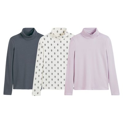 Lot de 3 sous-pulls à col roulé LA REDOUTE COLLECTIONS