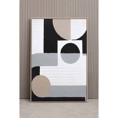 123 x 83cm Monochrome Abstract Wall Art FIFTY FIVE SOUTH