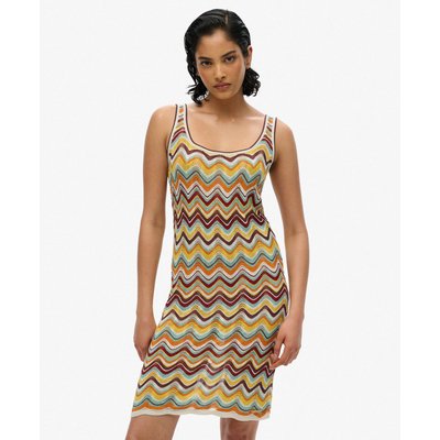 Robe courte en maille zigzag SUPERDRY