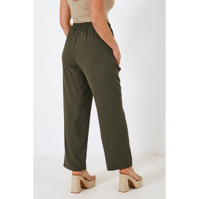 Pantalon tailleur uni élastiqué de forme droite JEAN-MARC PHILIPPE