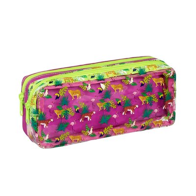 Trousse scolaire 2 compartiments JUNGLE VIQUEL