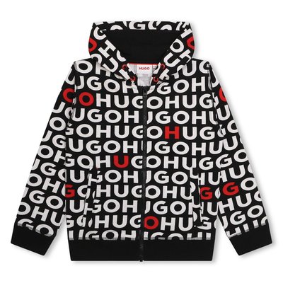 Cardigan molletonné à capuche HUGO KIDSWEAR