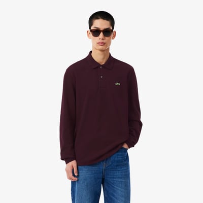 Polo manches longues droit maille piquée LACOSTE