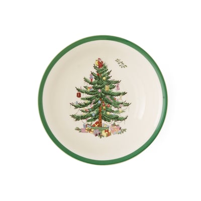 Set of 4 Christmas Tree Cereal Bowls SPODE