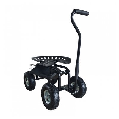 Siege roulant pour jardin noir AG22 Rolling Garden Seat Black AXI HOUSE