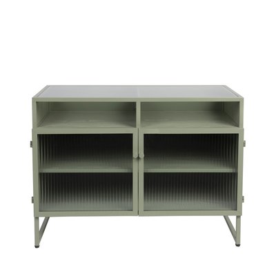 Buffet bas aux portes vitrées en métal L38cm - HERBE DRAWER