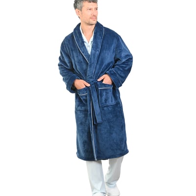 Peignoir polaire mixte avec passepoil KINSLEY SENSEI MAISON