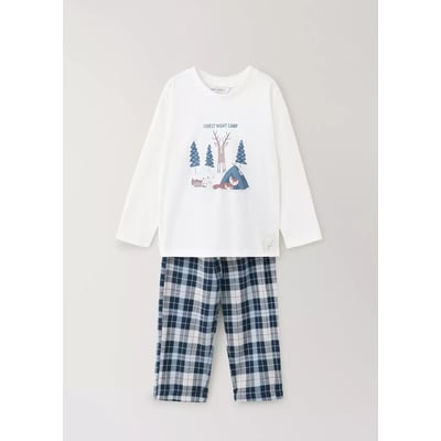 Pyjama complet en flanelle à carreaux MANGO BABY