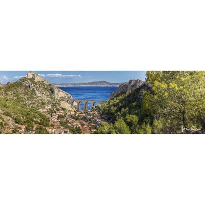 Tableau sur toile calanques de Vesse 30x97 cm CEANOTHE