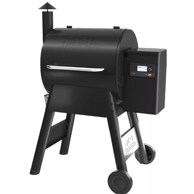 Barbecue pellet Pro 575 noir sur chariot, grille haute 56x18 cm, grille basse 56x48 cm TRAEGER