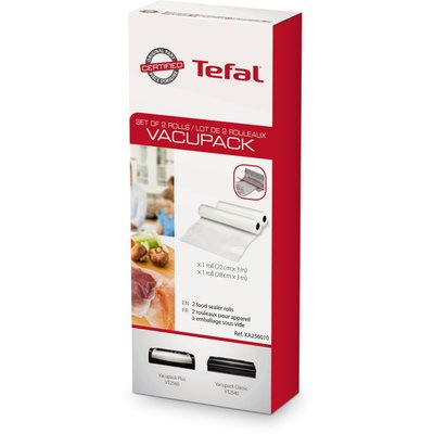 Sac sous vide Lot de 2 rouleaux 22 cm et 28 cm x 3 m TEFAL