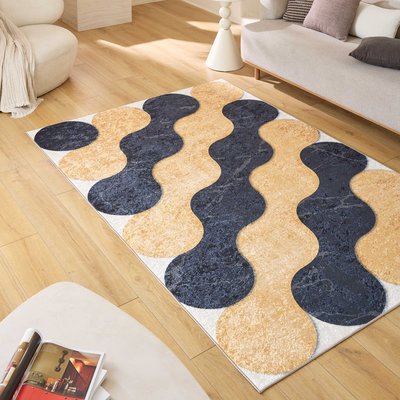 Tapis lavable à motif vague bicolor STAMPA NAZAR RUGS