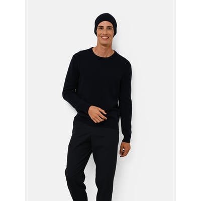 Pull Col Rond 4 Fils Navy Gabin JUST CASHMERE